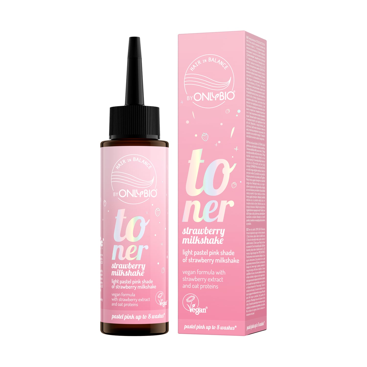 Тонер для волосся OnlyBio Hair in Balance Toner, Strawberry Milkshake, 100 мл